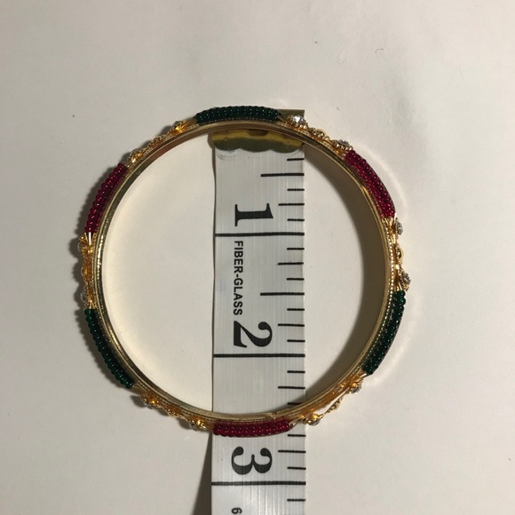 Vintage bracelet with colored red green, - Picture 6 of 7